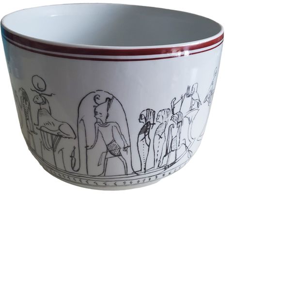 Block Vista Alegre Portugal Vintage Brooklyn Museum Egyptian Porcelain Bowl Vase - Picture 4 of 11